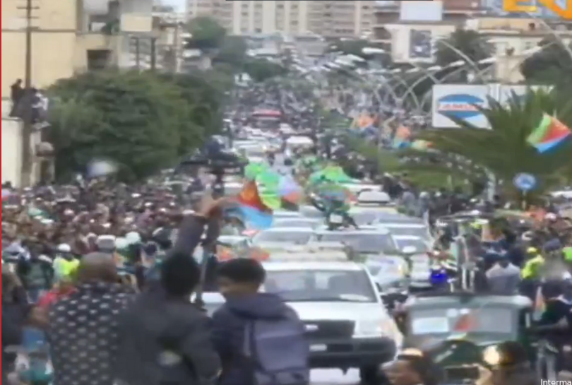  A country goes wild, stunning footage: Girmay returns to Eritrea and receives an unprecedented hero's welcome