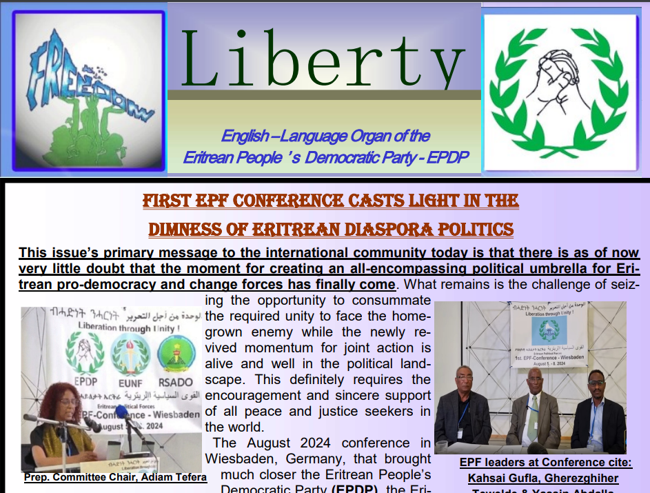 Liberty English –Language Organ of the Eritrean People ’s Democratic Party - EPDP 